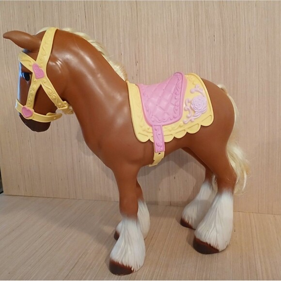 Disney Beauty and the Beast Phillipe Bell's Horse Toy Vintage 1990 Large 13.5" - Picture 7 of 13